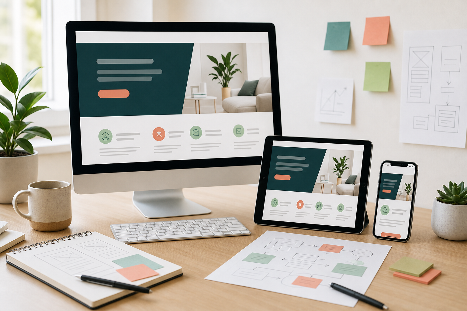 Dispositivi con layout di un sito web responsive personalizzato